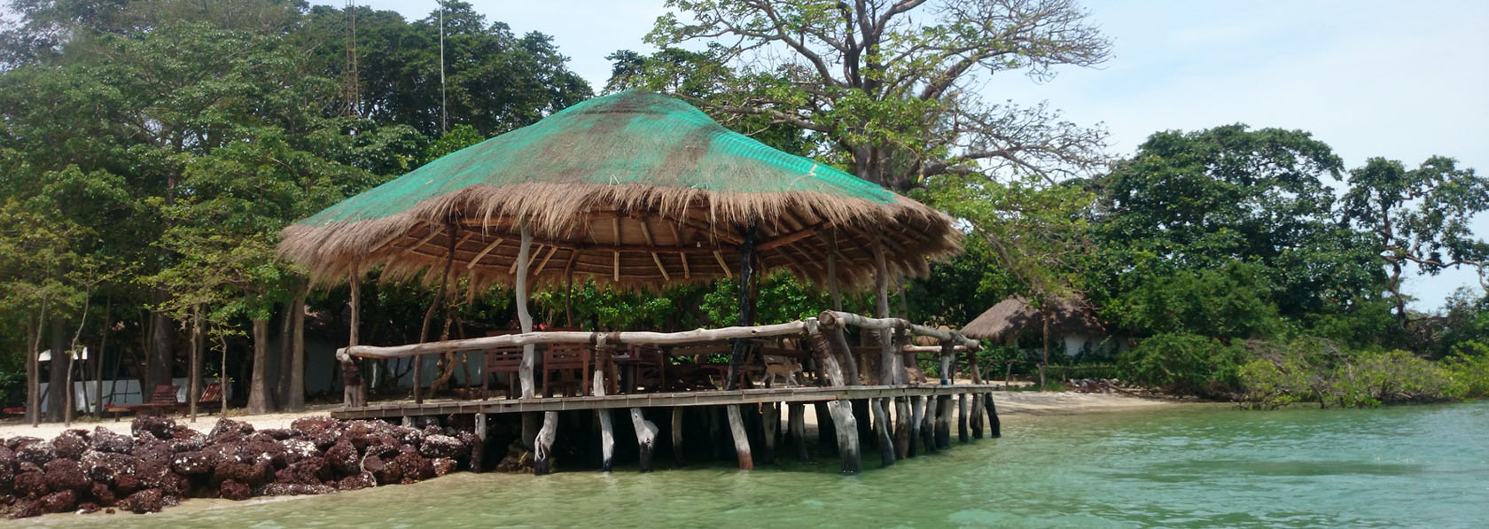 paillote de plage sur l'ilot de kere archipel des Bijagos